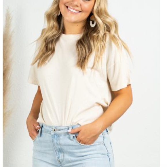 Z Supply Tops - Nattie Organic Tee Bone